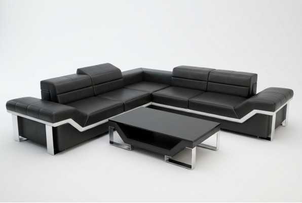 Sofa skórzana USB Żywy krajobraz Narożnikowa kanapa Narożnik Ustaw Design Sofa Couch K5007B Nowość