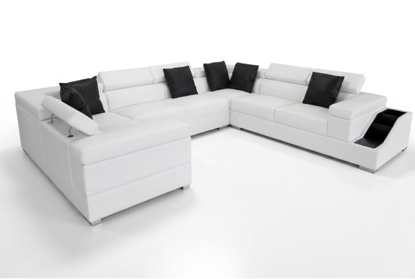Sofa skórzana USB Żywy krajobraz Narożnikowa kanapa Narożnik Ustaw Design Sofa Couch Nowość