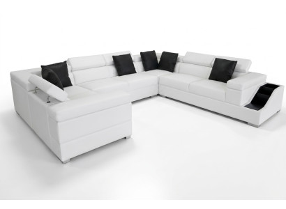 Sofa skórzana USB Żywy krajobraz Narożnikowa kanapa Narożnik Ustaw Design Sofa Couch Nowość