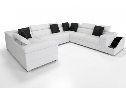 Sofa skórzana USB Żywy krajobraz Narożnikowa kanapa Narożnik Ustaw Design Sofa Couch Nowość
