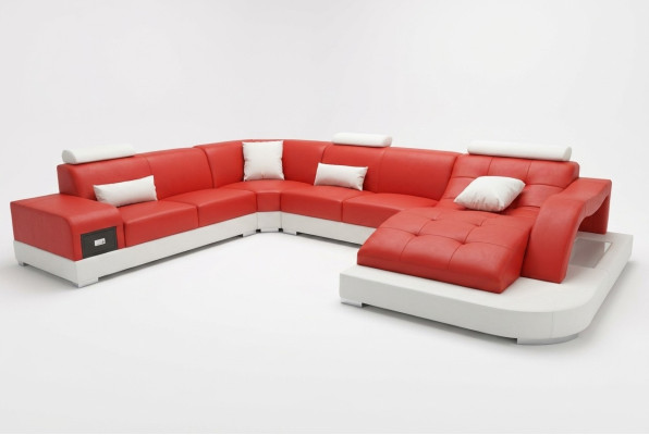 Skóra Narożnik Sofa Narożnik Żywy krajobraz Ustaw Design Nowoczesna Kanapa Nowe Sofy USB Nowość