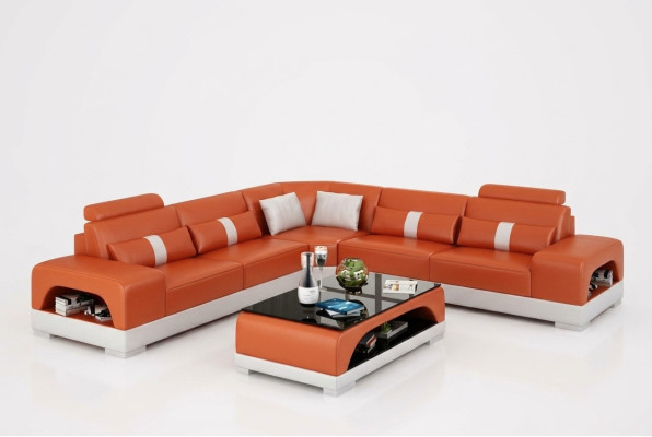 Nowoczesny Zestaw narożny Narożnik kanapa Żywy krajobraz L kształt XXL sofa z USB Nowość