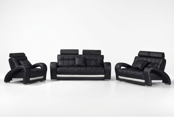 Skórzana sofa na USB Żywy krajobraz 3+2+1 miejsce do siedzenia Ustawić Design Nowoczesna Sofa B2023