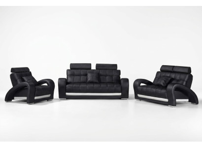 Skórzana sofa na USB Żywy krajobraz 3+2+1 miejsce do siedzenia Ustawić Design Nowoczesna Sofa B2023