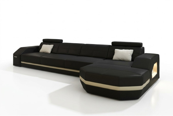Skórzana sofa z USB Żywy krajobraz Narożnikowa kanapa Narożnik Ustaw Design Modern Sofa C4011C