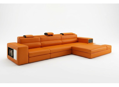 Skórzana sofa z USB Żywy krajobraz Narożnikowa kanapa Narożnik Ustaw Design Modern Sofa B2006B