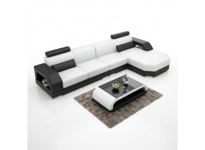 Sofa skórzana + USB Żywy krajobraz Narożnikowa kanapa Narożnik Ustaw Design Couch Sofa Nowość G8001C