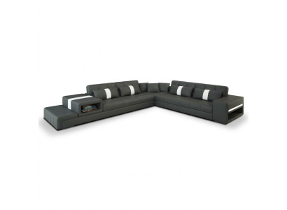 Materiał Kanapa sofa tekstylna Narożnikowa kanapa USB, Kanapa Żywy krajobraz XXL Włókienniczy Sofa Kanapy