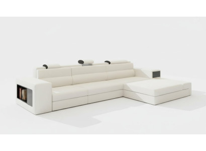 Designerska sofa sofa z USB Podkładka Narożnikowa kanapa Ustawić Żywy krajobraz Skórzana sofa kanapa