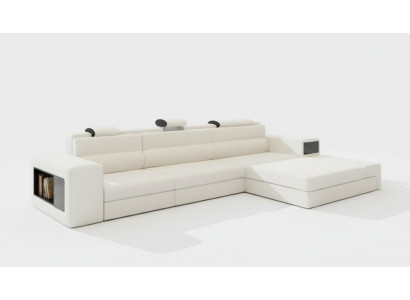 Designerska sofa sofa z USB Podkładka Narożnikowa kanapa Ustawić Żywy krajobraz Skórzana sofa kanapa