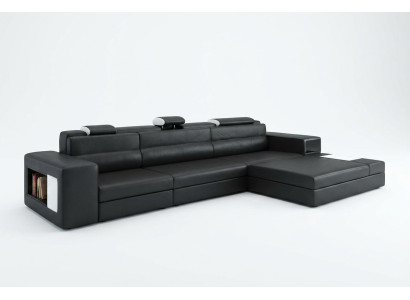 Designersofa Sofa Couch USB Podkładka Narożnikowa kanapa Ustawić Żywy krajobraz Skórzana sofa LED