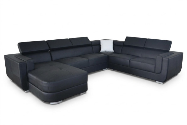 Projektant Żywy krajobraz narożnik + sofa USB Podkładka skórzana sofa sofy Nowy Czarny