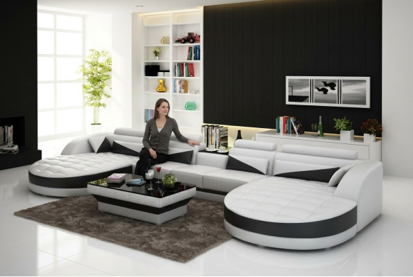 Nowoczesny design Kształt U Narożnikowa canapa do stylowego salonu