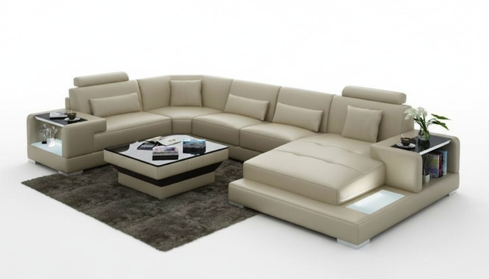 Żywy krajobraz Podkładka Narożnik Narożnik Sofa z USB Ustawić Landscape Skóra Wetzlar