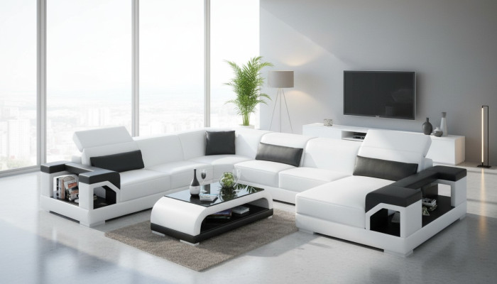 Żywy krajobraz Podkładka Narożnik Narożnik Sofa z USB Ustawić Landscape Skóra