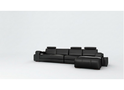 Skórzana sofa Narożnikowa kanapa + USB Couch Design Żywy krajobraz Podkładka Ustawić Sofę w kształcie litery L