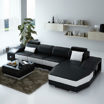 Żywy krajobraz Podkładka Narożnik Narożnik Sofa z USB Ustawić Landscape Skóra Nowy 2724B