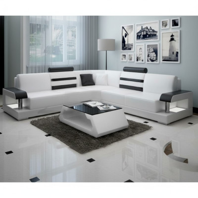 Żywy krajobraz Podkładka Narożnik Narożnik Sofa z USB Ustawić Landscape Skóra Nowy 2723B