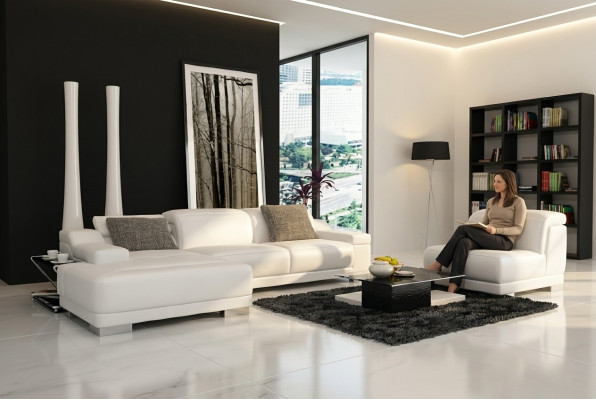 Żywy krajobraz Podkładka Narożnik Narożnik Sofa z USB,Ustaw Landscape Skóra Nowy/2711B