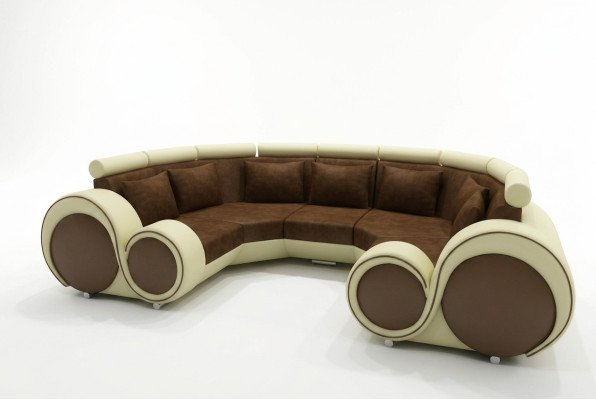 Narożnikowa kanapa + USB Żywy krajobraz U Forma Włókienniczy Big XXL Narożnikowa kanapa Materiał Włókienniczy Sofa Nowość