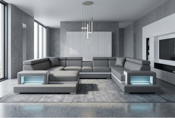 Modern Siedziba Podkładka Żywy krajobraz Living Room Podkładka Narożnik Couch USB + Light