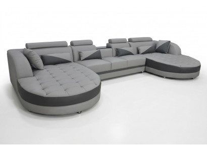 Żywy krajobraz funkcja łóżka Szary Narożnikowa kanapa Kształt U Couch Design Podkładka USB New