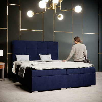 Blue box spring Łóżko Hotel Double Luxury bed Podkładka Podstawa łóżka Funkcja Nowość
