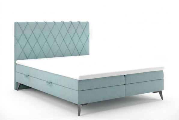Chesterfield łóżko typu Boxspring do sypialni z funkcją pojemnika podwójne łóżka tapicerowane.