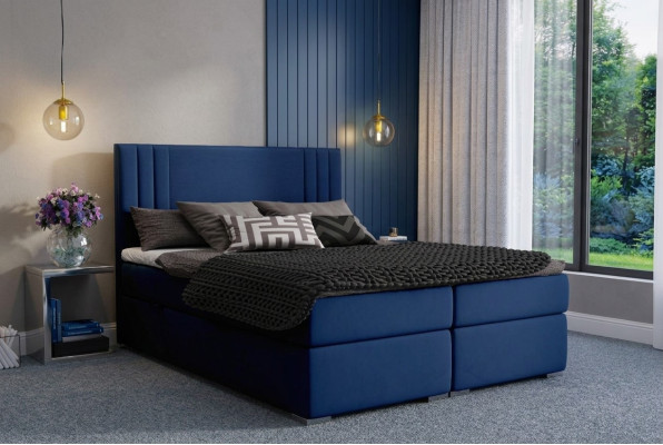 Nowoczesne łóżko Box Spring Hotel Double Luxury Łóżko Podkładka Box Funkcja Materiał