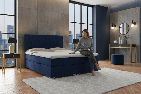 Skrzynia łóżko Hotel Design Aksamit Łóżko luksusowe Podkładka Podstawa łóżka Funkcja podwójna