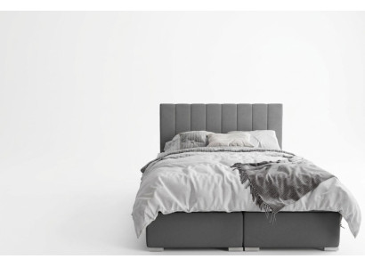 Boxspring Łóżko Hotel Double bed Design Podkładka Box Function Szary