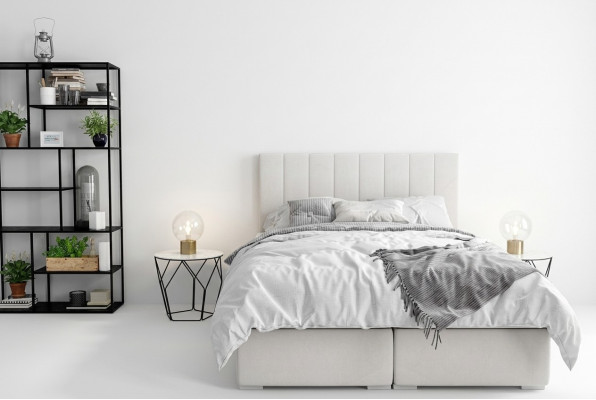 Box spring Łóżko Hotel Double Luxury bed Podkładka Podstawa łóżka Funkcja Beżowa Nowość