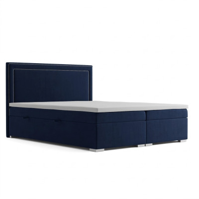 Boxspring Łóżko Hotel Double Design łóżko Luksusowa Podkładka Box Function Niebieski Nowość