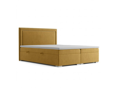 Boxspring Design Łóżko Hotel Double bed Luksusowa Podkładka Podstawa łóżka Funkcja Żółta