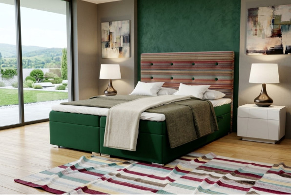 Chesterfield łóżko Boxspring Hotel kompletne podwójne zestaw topper materac łóżka nowe