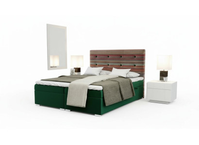 Chesterfield łóżko Boxspring Hotel kompletne podwójne zestaw topper materac łóżka nowe