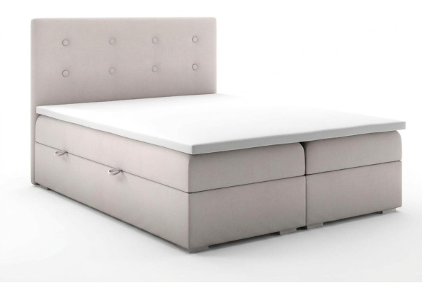 Łóżko box funkcja box spring hotel podwójny kompletny zestaw nakładka na materac łóżka