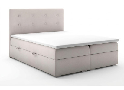 Łóżko box funkcja box spring hotel podwójny kompletny zestaw nakładka na materac łóżka