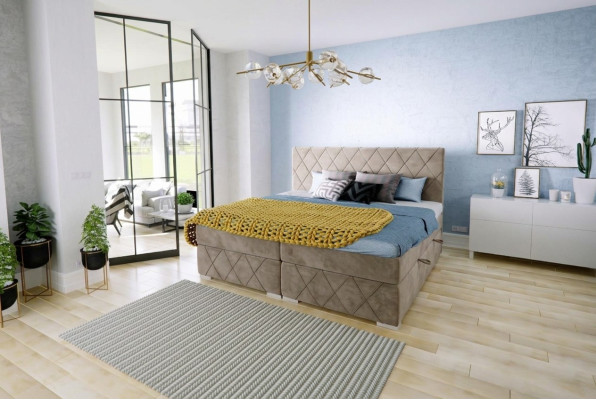 Sprężyna skrzyniowa Kompletny zestaw podwójnego materaca nakładka na łóżko funkcja box hotel