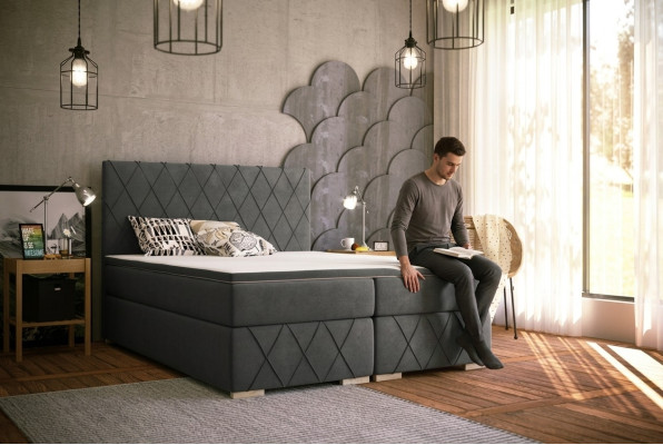 Kompletny zestaw podwójnego łóżka materac box nakładka na sprężynę łóżko funkcja box hotel