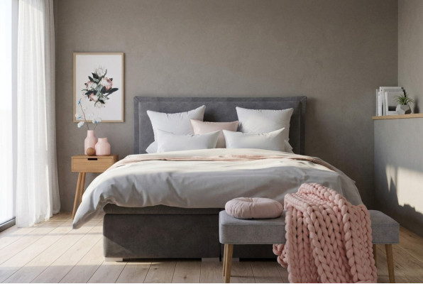 Nowoczesne łóżko hotelowe Boxspring Double Luxury Łóżko Podkładka Box Function Material