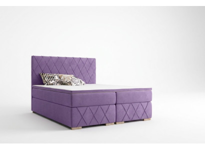 Kompletny zestaw materac & Topper Box Spring Łóżko Fioletowa Podkładka 180x200cm łóżko