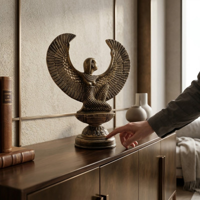 Egipt rzeźba bogini Isis figura statua figury rzeźby w stylu antycznym 38cm Nowy