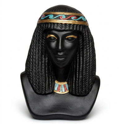 Egipt Rzeźba Kleopatra Figura Statua z tworzywa sztucznego w stylu antycznym 25cm Nowa