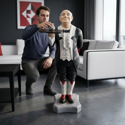 Figurka/kura postaci lokaja Figury Statuetki Rzeźby Hotel 110cm Półka Nowy