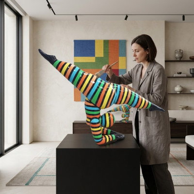 Abstrakcyjna figurka Statua Baletnicy Rzeźby Ogrodowe Dekoracja Nowoczesne Figury 110cm
