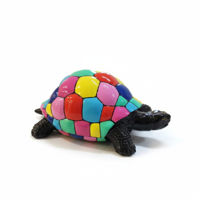 Żółw figurka abstrakcyjne figury rzeźby nowoczesne rzeźby kolorowo pomalowane nowe 40cm.
