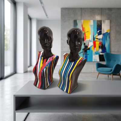 Abstrakcyjna rzeźba Popiersie kobiety 58 cm Styl Rzeźba Rzeźby Figury Salon
