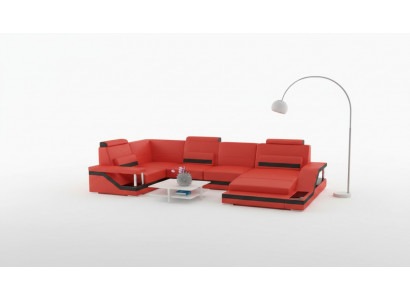 Żywy krajobraz Kanapa Narożnik Narożnikowa kanapa Ustaw Włókienniczy Materiał Skóra Sofy Sofa z USB