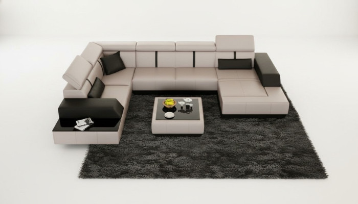 Sofa skórzana + USB Żywy krajobraz Sofa Narożnik kanapa Narożnik Skórzana kanapa Plakat Narożnik Kanapa Nowość